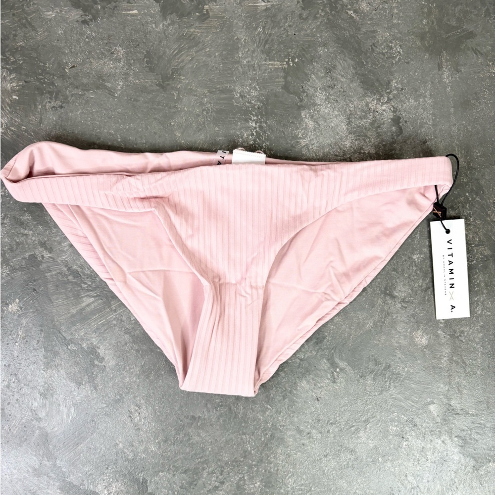 Vitamin A reversible pink swim bottom textured size XS new